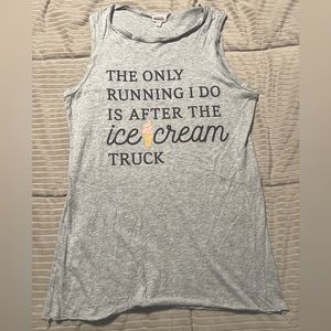 Ten Sixty Sherman.  Womens Gray Graphic Tank Top. size M.